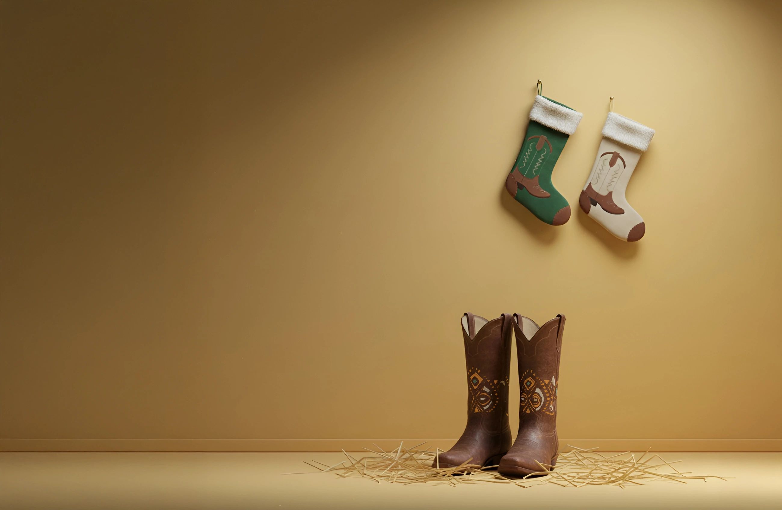 Weihnachtsbild im Country-Stil